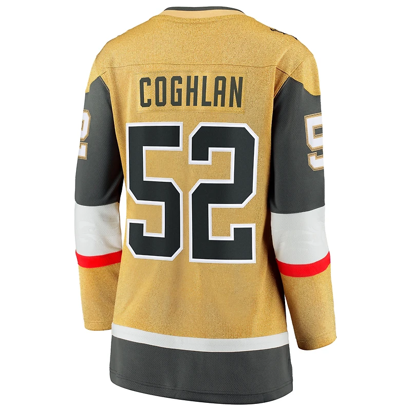Maillot Dylan Coghlan, fanatiques féminines, Golden Knights de Vegas, domicile, Breakaway