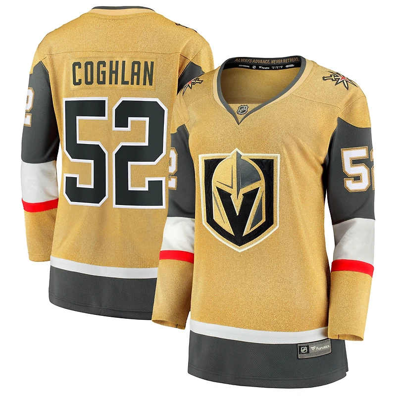 Maillot Dylan Coghlan, fanatiques féminines, Golden Knights de Vegas, domicile, Breakaway