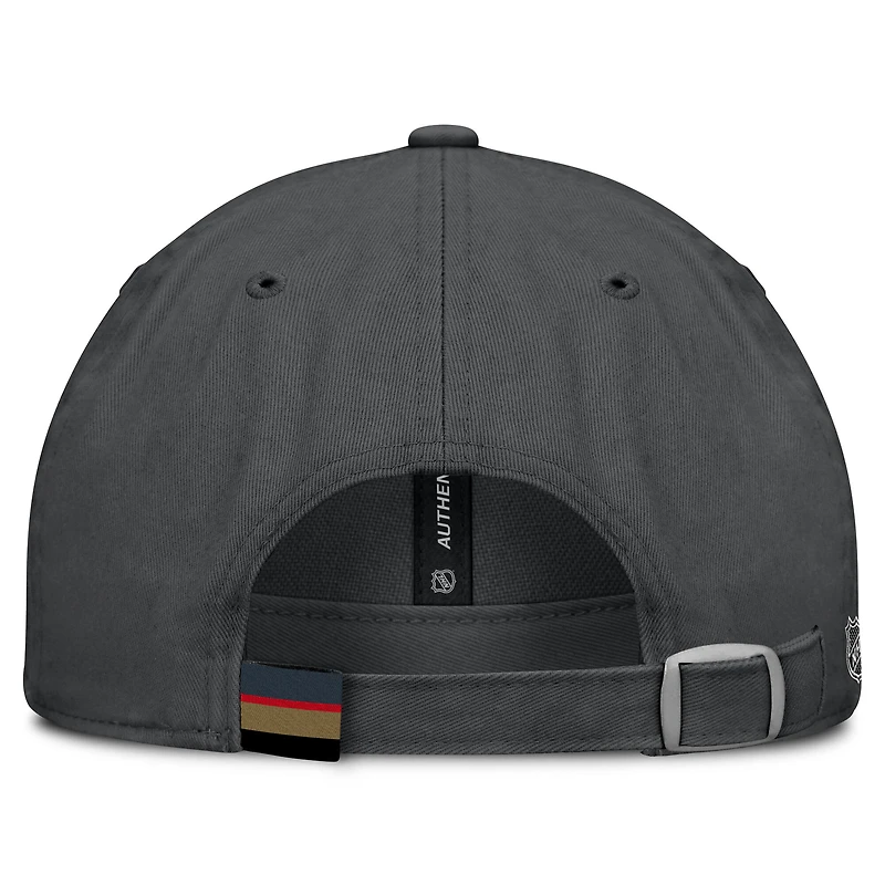 Women's Fanatics Gray Vegas Golden Knights Authentic Pro Rink Adjustable Hat