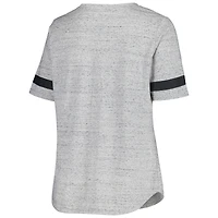 T-shirt à lacets grande taille Fanatics Heather Grey Vegas Golden Knights pour femmes