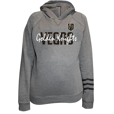 Sweat à capuche en polaire léger taille plus Fanatics Heather Gray Vegas Golden Knights pour femmes