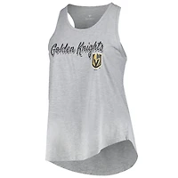 Débardeur à dos nageur taille plus Fanatics Heather Grey Vegas Golden Knights pour femmes