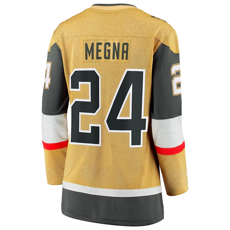 Women's Fanatics Jaycob Megna Gold Vegas Golden Knights Home Breakaway Jersey