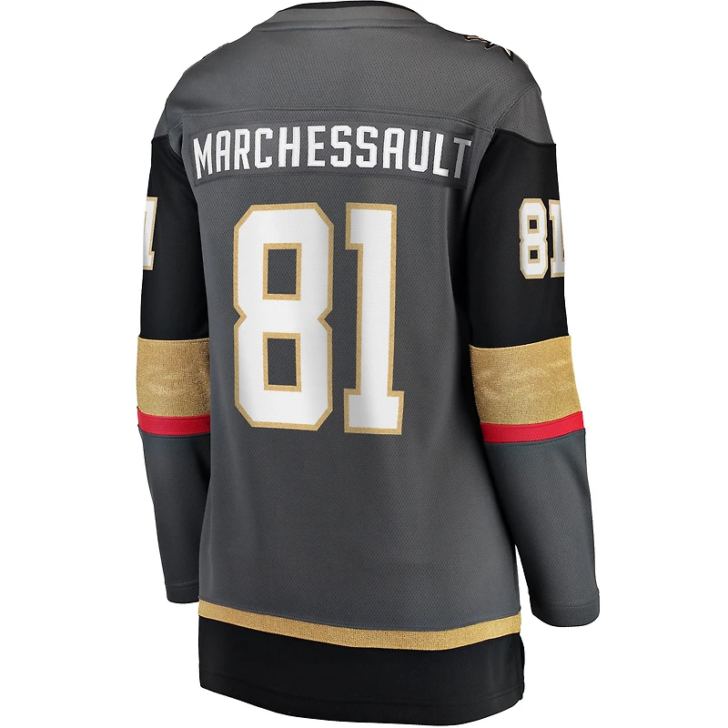 Fanatics pour femmes Jonathan Marchessault Gris Vegas Golden Knights Alternate Premier Breakaway Player Maillot