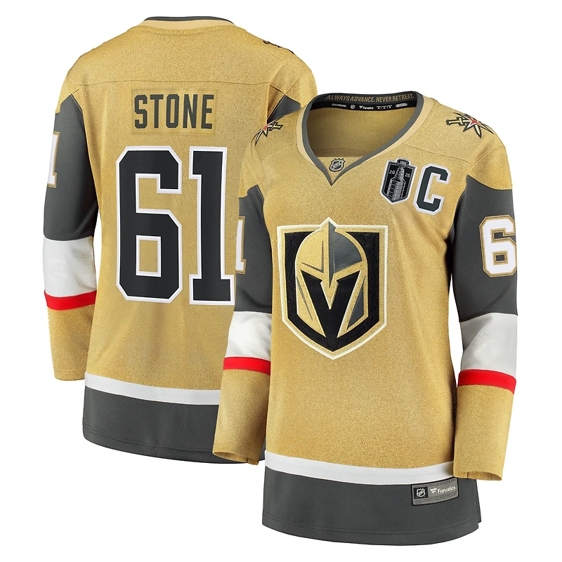Maillot Breakaway Fanatics Mark Stone Gold Vegas Golden Knights pour femmes, finale de la Coupe Stanley 2026
