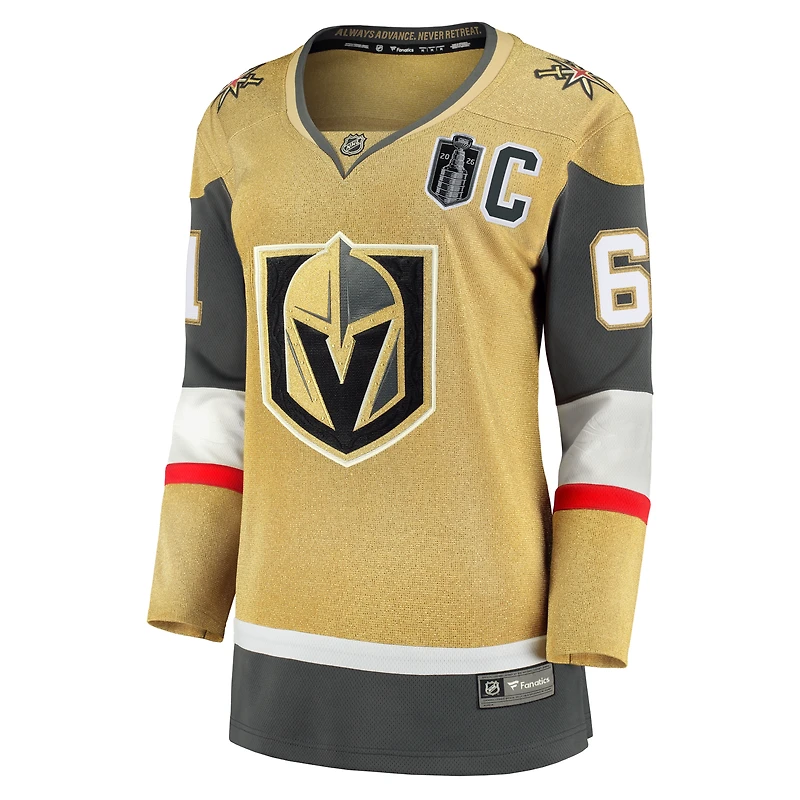 Maillot Breakaway Fanatics Mark Stone Gold Vegas Golden Knights pour femmes, finale de la Coupe Stanley 2026
