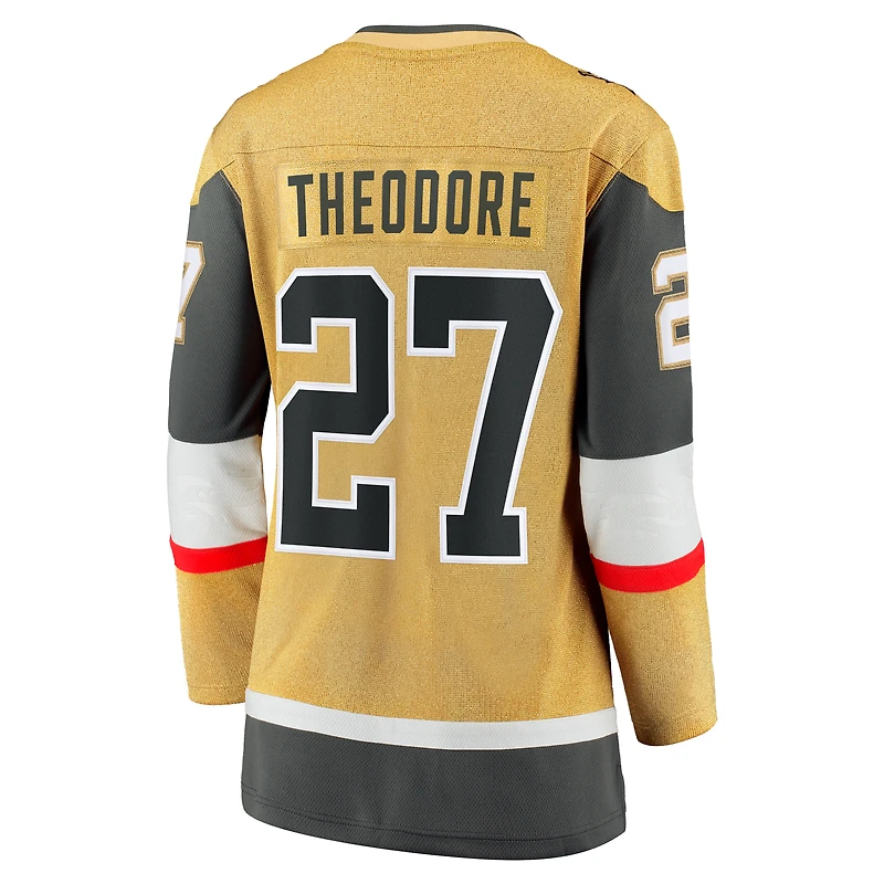 Maillot Fanatics Shea Theodore Gold Vegas Golden Knights Home Breakaway pour femmes