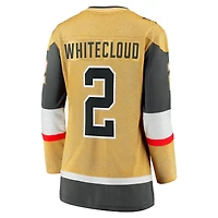 Maillot de joueur alternatif Breakaway Fanatics Zach Whitecloud Gold Vegas Golden Knights pour femmes