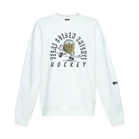 Sweat-shirt oversize Hype and Vice blanc Vegas Golden Knights Action Mascot pour femmes