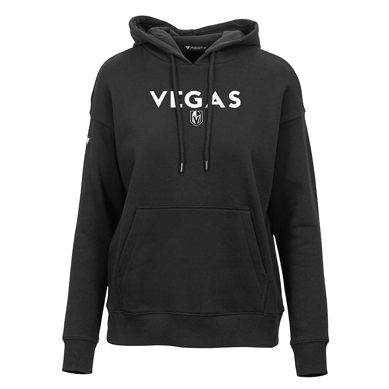 Women's Levelwear Black Vegas Golden Knights Adorn City Capsule Pullover Hoodie