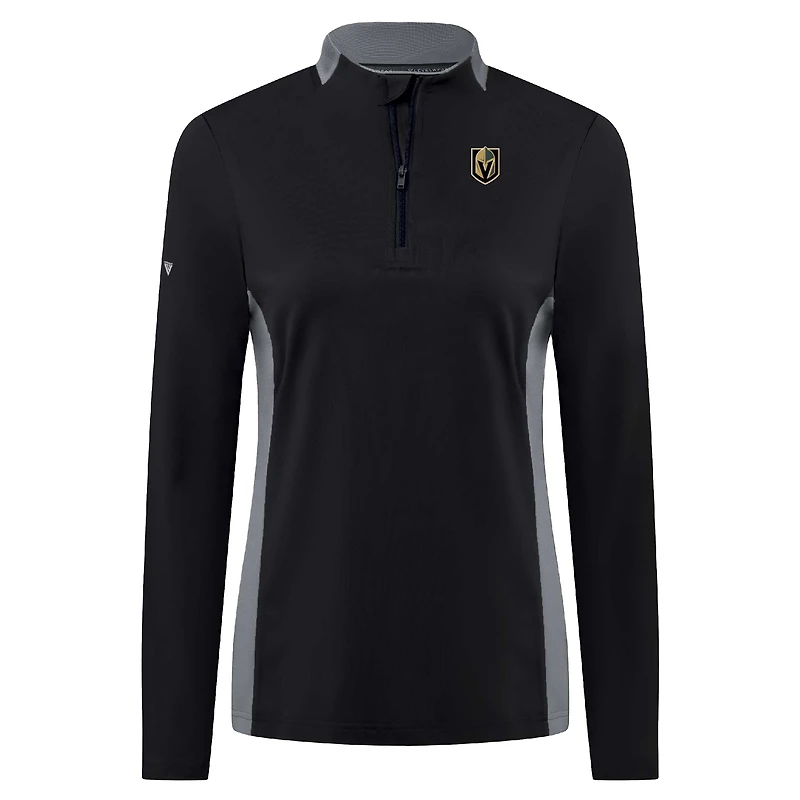 Haut à glissière quart de tour Moxie Insignia Core pour femme Levelwear, noir, Vegas Golden Knights