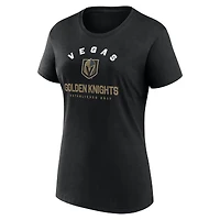 T-shirt athlétique noir pour femme avec logo Vegas Golden Knights Unrivaled