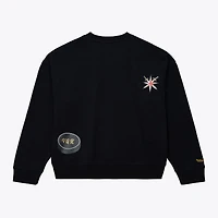 Women's Mitchell & Ness  Black Vegas Golden Knights Crewneck Sweatshirt
