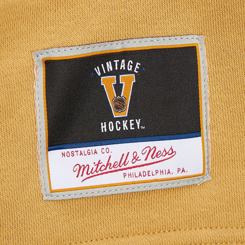 Women's Mitchell & Ness Black Vegas Golden Knights Heritage Lace-Up Pullover Sweatshirt