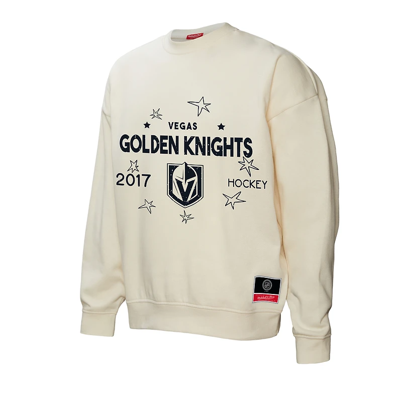 Sweat-shirt à capuche pour femme Mitchell & Ness Cream Vegas Golden Knights Logo 3.0