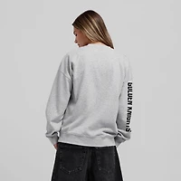 Women's Mitchell & Ness Heather Gray Vegas Golden Knights Core 3-Hit Oversized Sweatshirt