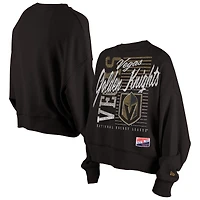 Sweat-shirt oversize noir délavé minéral Vegas Golden Knights de New Era pour femme