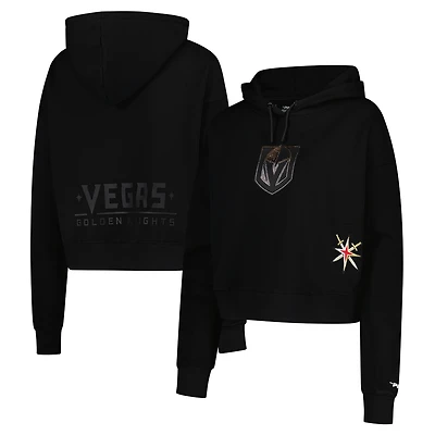 Sweat à capuche court Pro Standard pour femme, motif Jewels, noir, Vegas Golden Knights
