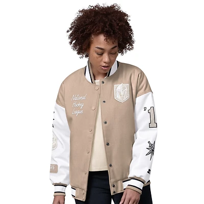 Women's Starter  Natural Vegas Golden Knights Free Ball Varsity Jacket