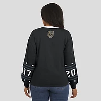 T-shirt de sport à manches longues pour femme WEAR by Erin Andrews, noir, des Vegas Golden Knights