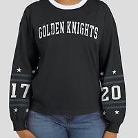 Women's WEAR by Erin Andrews Black Vegas Golden Knights Long-Sleeve Sport T-Shirt