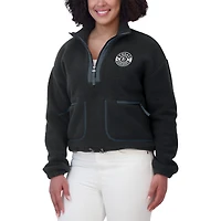 Veste polaire demi-zip noire Vegas Golden Knights pour femme WEAR by Erin Andrews