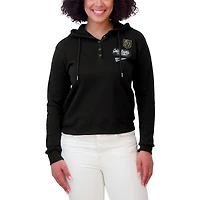 Sweat à capuche en tricot gaufré noir Vegas Golden Knights pour femme WEAR by Erin Andrews