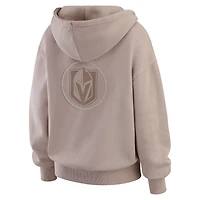 Pull ras du cou délavé pour femme par Erin Andrews Tan Vegas Golden Knights