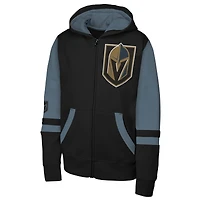 Youth Black Vegas Golden Knights Face Off Full-Zip Hoodie