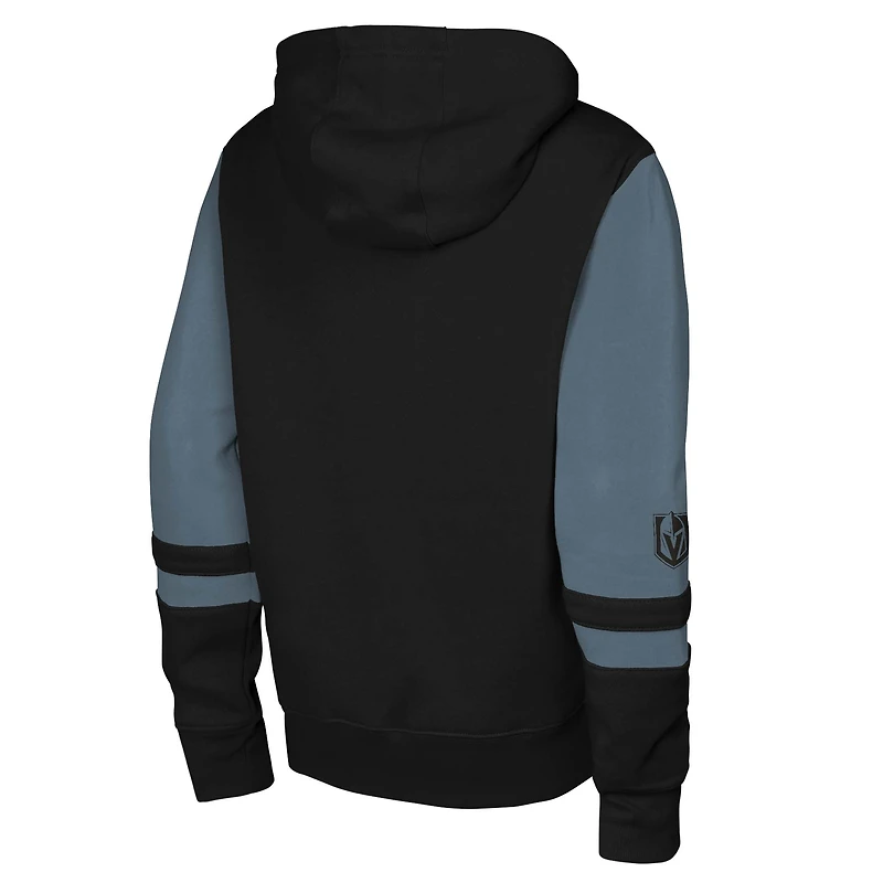 Youth Black Vegas Golden Knights Face Off Full-Zip Hoodie