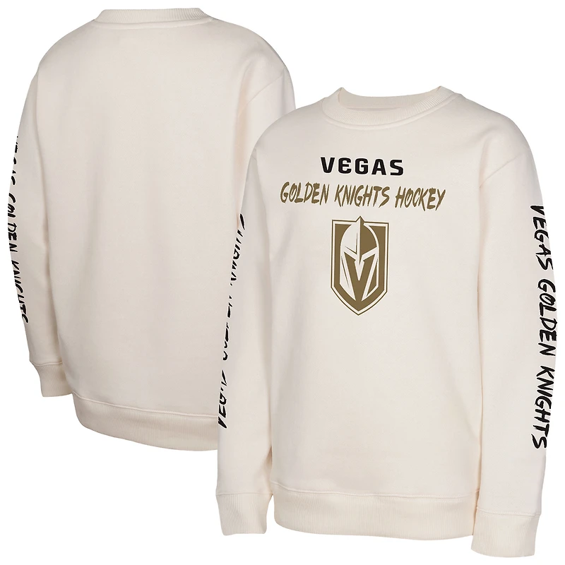 Sweat-shirt à capuche Star Power Vegas Golden Knights de couleur crème pour jeunes