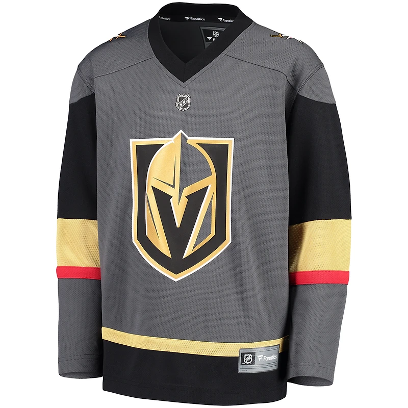 Maillot vierge réplique alternatif noir des Golden Knights de Vegas pour jeunes (Fanatics).