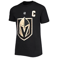 T-shirt avec nom et numéro de joueur Mark Stone Black Vegas Golden Knights pour jeunes