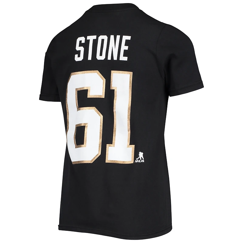 Youth Mark Stone Black Vegas Golden Knights Player Name & Number T-Shirt