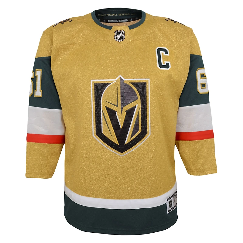 Jeunes Mark Stone Gold Vegas Golden Knights Captain Patch Premier Player - Maillot