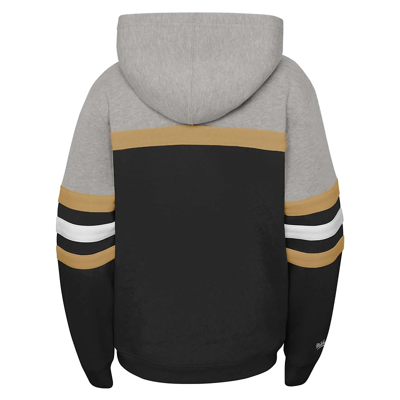 Youth Mitchell & Ness Black Vegas Golden Knights Head Coach Pullover Hoodie