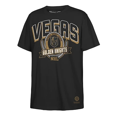 T-shirt Mitchell & Ness Black Vegas Golden Knights pour jeunes - Retour au cool