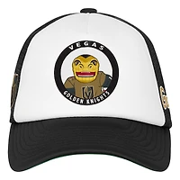 Casquette de camionneur ajustable Mitchell & Ness White Vegas Golden Knights pour jeunes