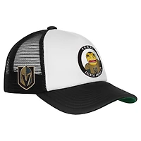 Casquette de camionneur ajustable Mitchell & Ness White Vegas Golden Knights pour jeunes