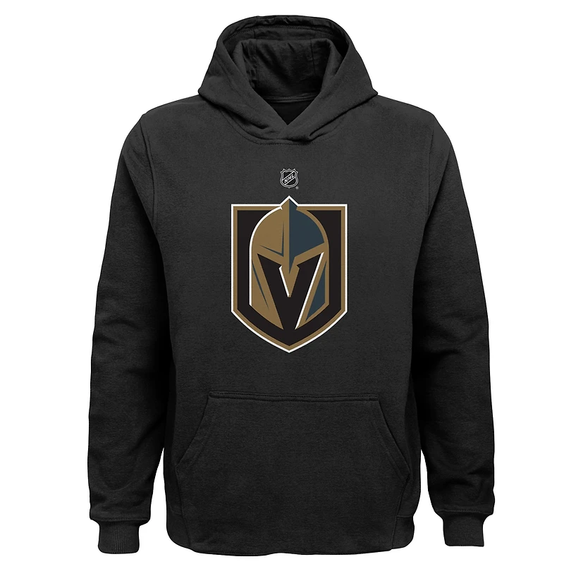 Youth Outerstuff Black Vegas Golden Knights Primary Logo Pullover Hoodie