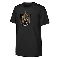 T-shirt pour jeunes Outerstuff noir avec logo principal des Golden Knights de Vegas