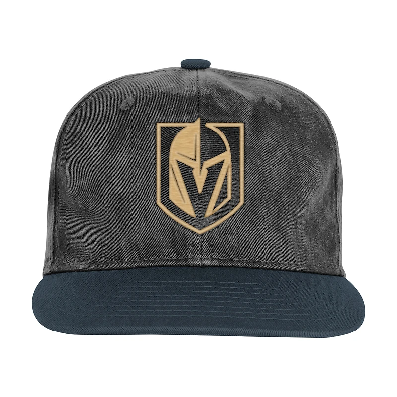 Youth Outerstuff Silver/Black Vegas Golden Knights True Retro Deadstock Adjustable Hat