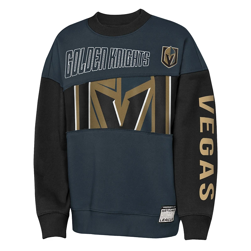 Youth Outerstuff  Steel/Black Vegas Golden Knights Impact Player Sweatshirt
