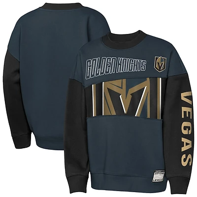 Youth Outerstuff  Steel/Black Vegas Golden Knights Impact Player Sweatshirt