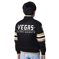 Veste universitaire à boutons-pression Vegas Golden Knights Scout 1 Starter pour jeunes, noire/dorée