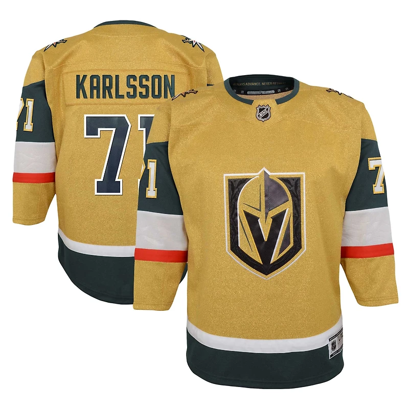 Maillot de joueur William Karlsson Gold Vegas Golden Knights Home Premier Player pour jeunes