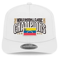 Casquette ajustable New Era blanche pour homme, Venezuela, champions de la Classique mondiale de baseball 2026, modèle 9SEVENTY