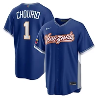 Maillot domicile Nike Jackson Chourio blanc Venezuela baseball Classique mondiale de 2026