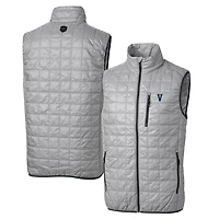 Cutter & Buck Gray Villanova Wildcats Primary Team Logo Rainier PrimaLoft Eco Insulated Full-Zip Puffer Vest