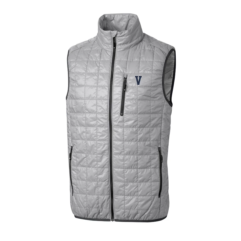 Cutter & Buck Gray Villanova Wildcats Primary Team Logo Rainier PrimaLoft Eco Insulated Full-Zip Puffer Vest